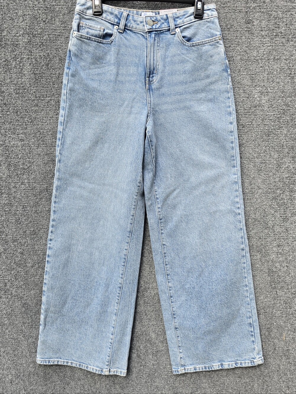 Time and Tru Womens Wide Leg Jeans Medium Wash High Rise Stretch Denim